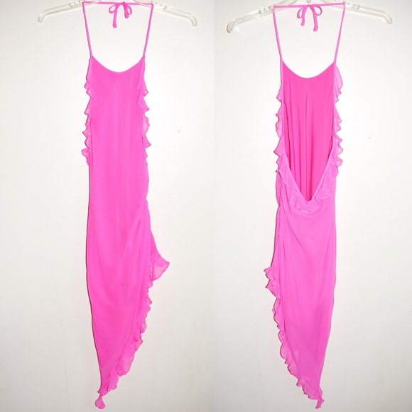 NWT Amanda Uprichard Kalyn Silk Asymmetrical Dress - Picture 3 of 8